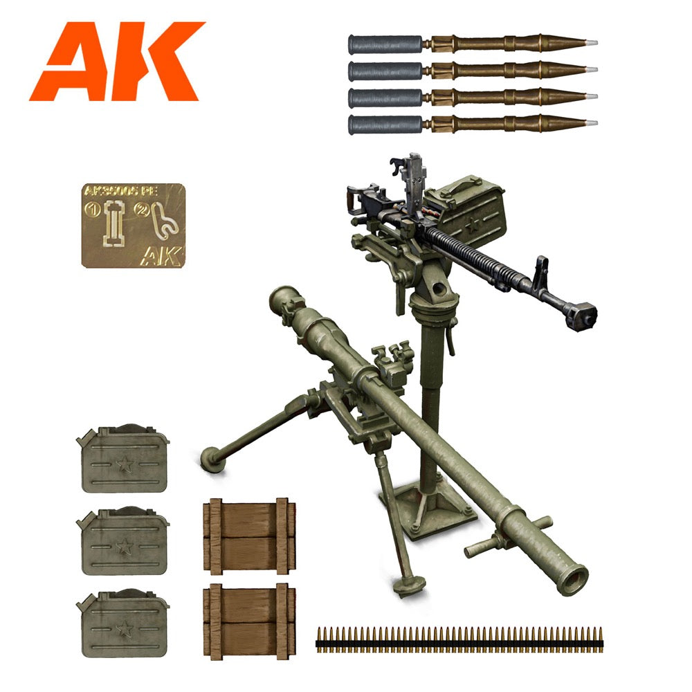 AK Interactive AK35005 1/35 Infantry Support Weapons DSHKM and SPG-9 8435568326576