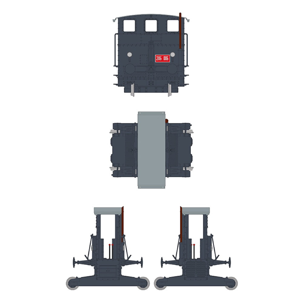AK Interactive AK35009 Automotore FS 206/207/208 Sogliola Rail Shunter