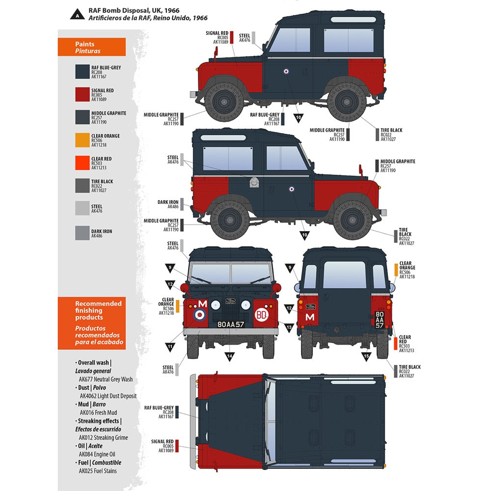 AK Interactive 35013 1/35 Land Rover 88 Series IIA Station Wagon 8435568328822
