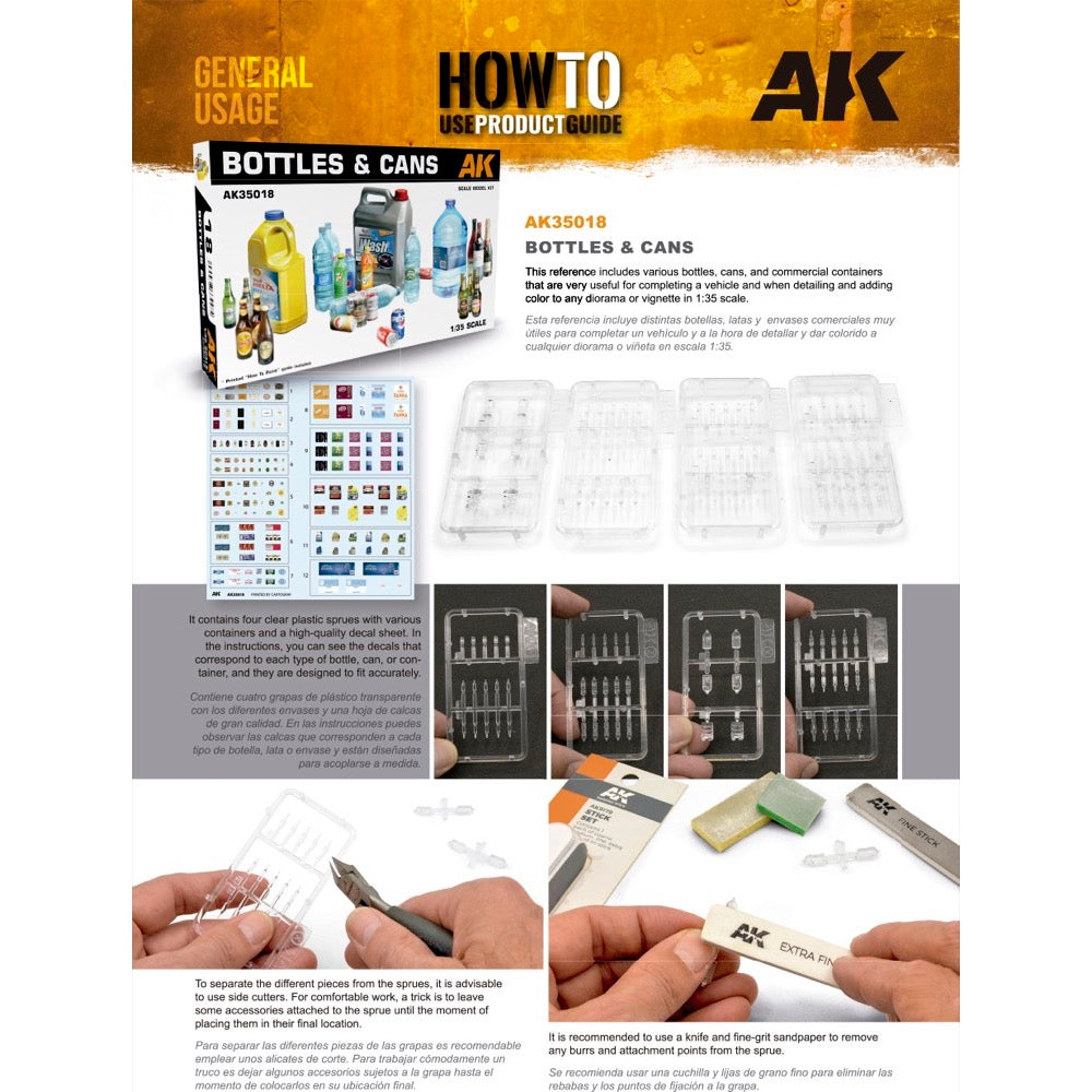 AK Interactive AK35018 1/35 Bottles and Cans