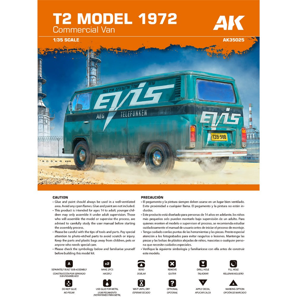 AK Interactive 35025 1/35 T2 Model 1972 Commercial Van
