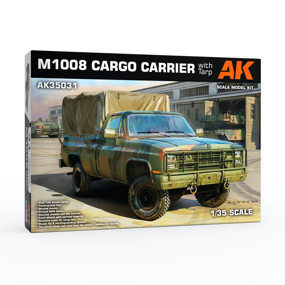 AK Interactive 35031 1/35 M1008 Troop Carrier With Tarp 8435568346093