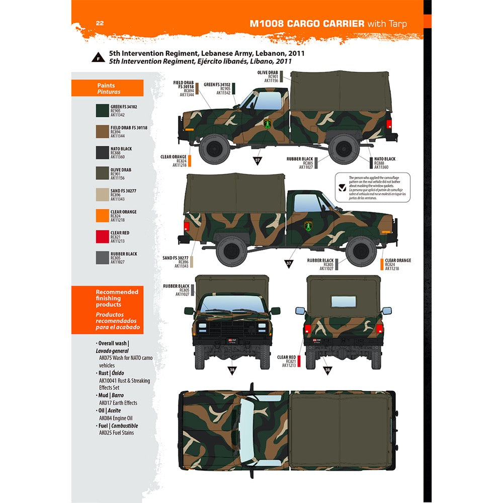 AK Interactive 35031 1/35 M1008 Troop Carrier With Tarp 8435568346093