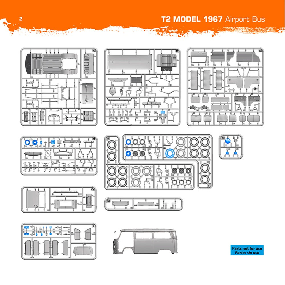 AK Interactive 35033 1/35 Volkswagen T2 Model 1967 Airport Bus