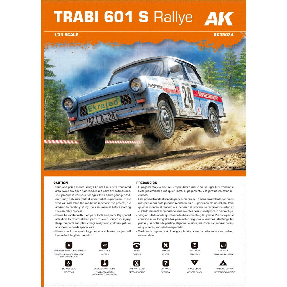 AK Interactive 1/35 Trabant 601 S Rallye Model Kit