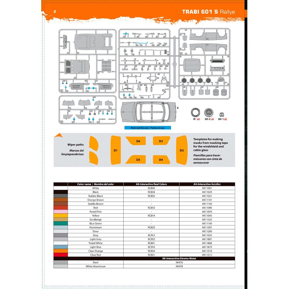 AK Interactive 1/35 Trabant 601 S Rallye Model Kit