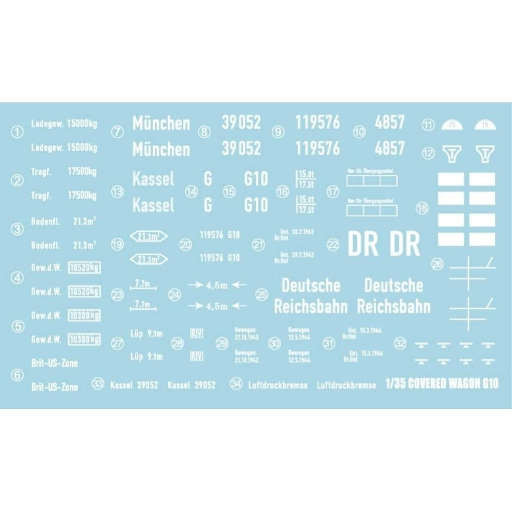 AK Interactive AK35502 German Railway Covered G10 Wagon Gedeckter G√ºterwagen G10