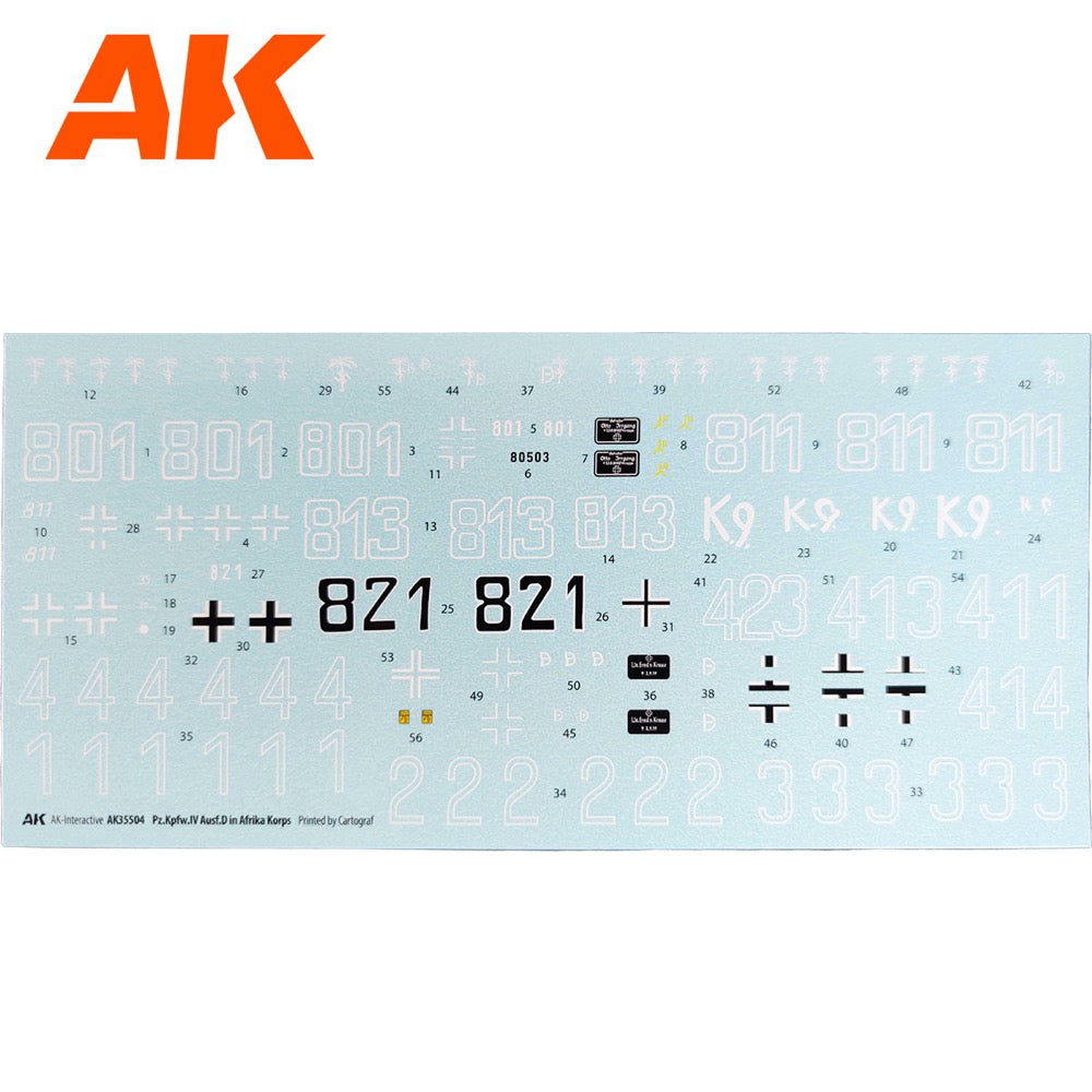AK Interactive 35504-B Pz.Kpfw.IV Ausf.D Afrika Korps + 5 Figures German Tank Crew
