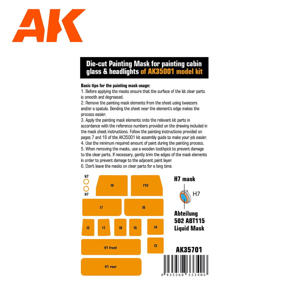 AK Interactive 35701 Die-cut Painting Mask for AK35001
