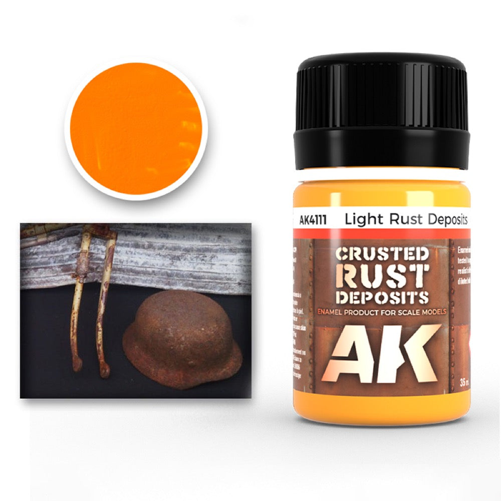 AK Interactive AK4111 Weathering Light Rust Deposit Enamel 35mL