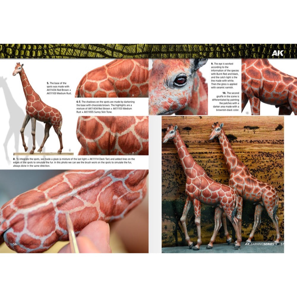 AK Interactive 518 Book Learning Series No.14 Painting Animal Figures English