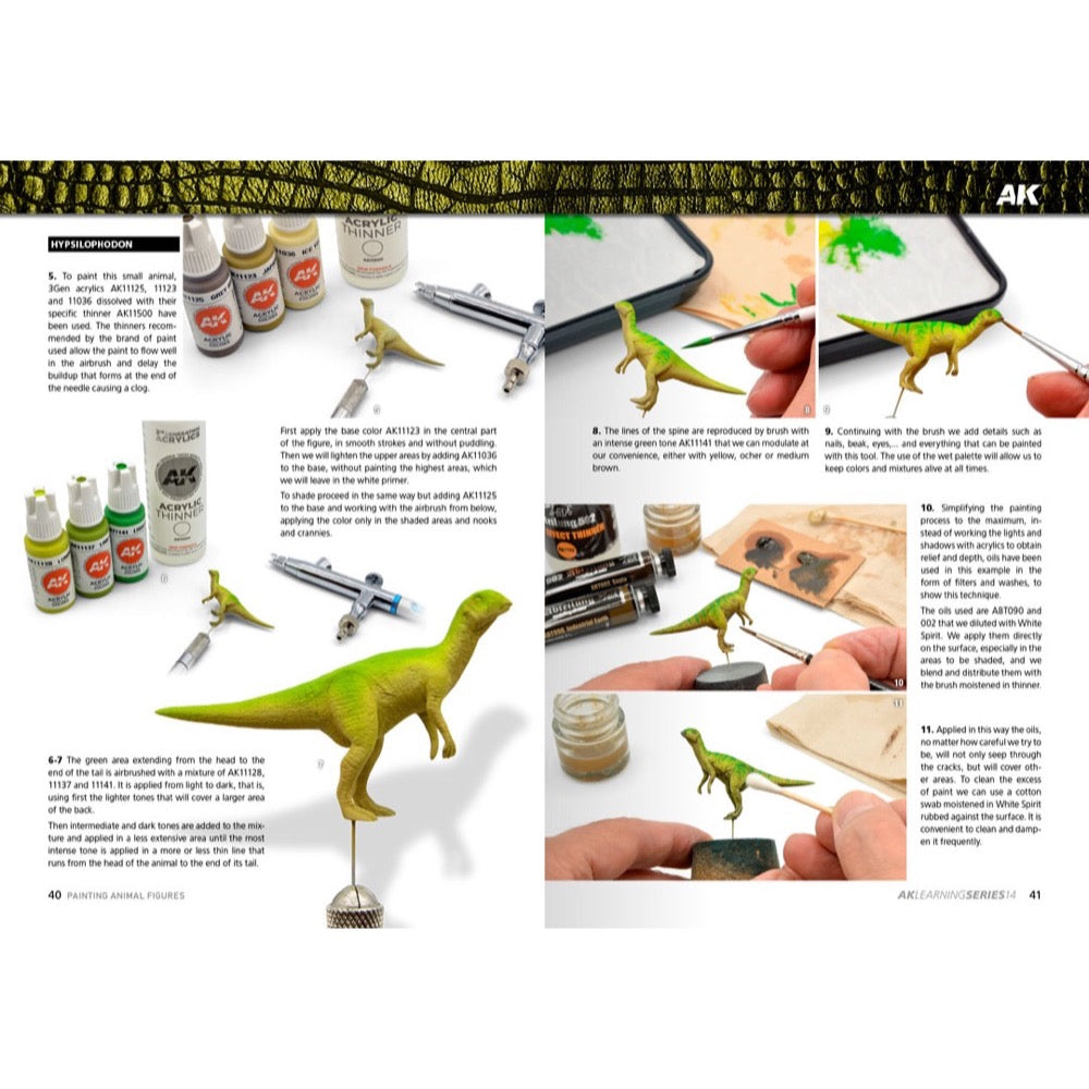 AK Interactive 518 Book Learning Series No.14 Painting Animal Figures English