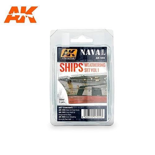 AK Interactive AK555 Weathering Ships Vol.1 Set Enamel
