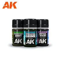 AK Interactive 639 Weathering Sci Fi Enamel Paint Set