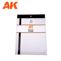 AK Interactive Styrene Sheet 0.3mm x 245 x 195mm Pack of 3