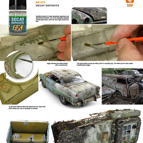 AK Interactive AK675 Weathering Decay Deposit for Abandoned Vehicles Enamel 35mL