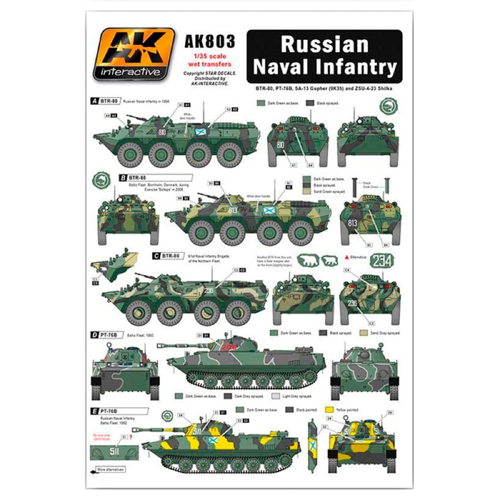 AK Interactive 803 Russian Naval Infantry Wet Transfer
