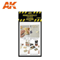 AK Interactive AK8227 Laser Cut Wooden Europallet 1:35. 5 Units