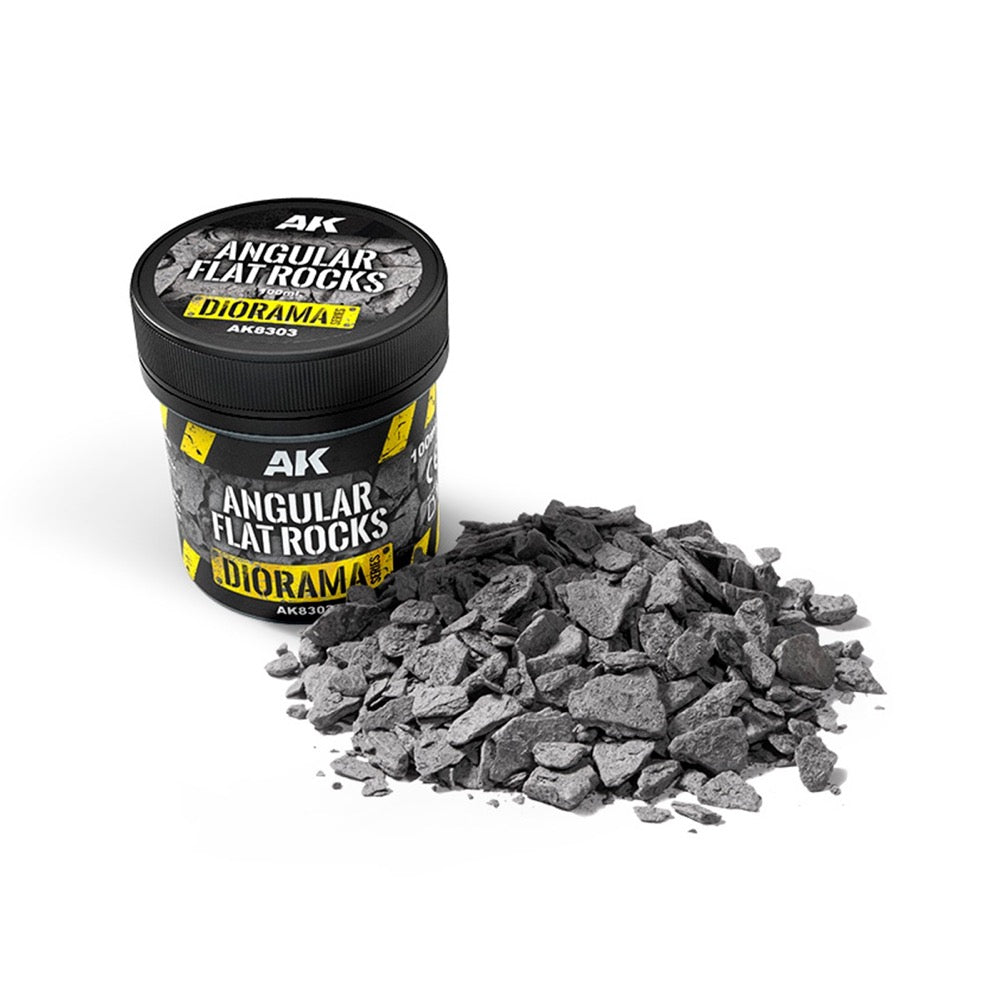 AK Interactive Dioramas Angular Flat Rocks 100ml