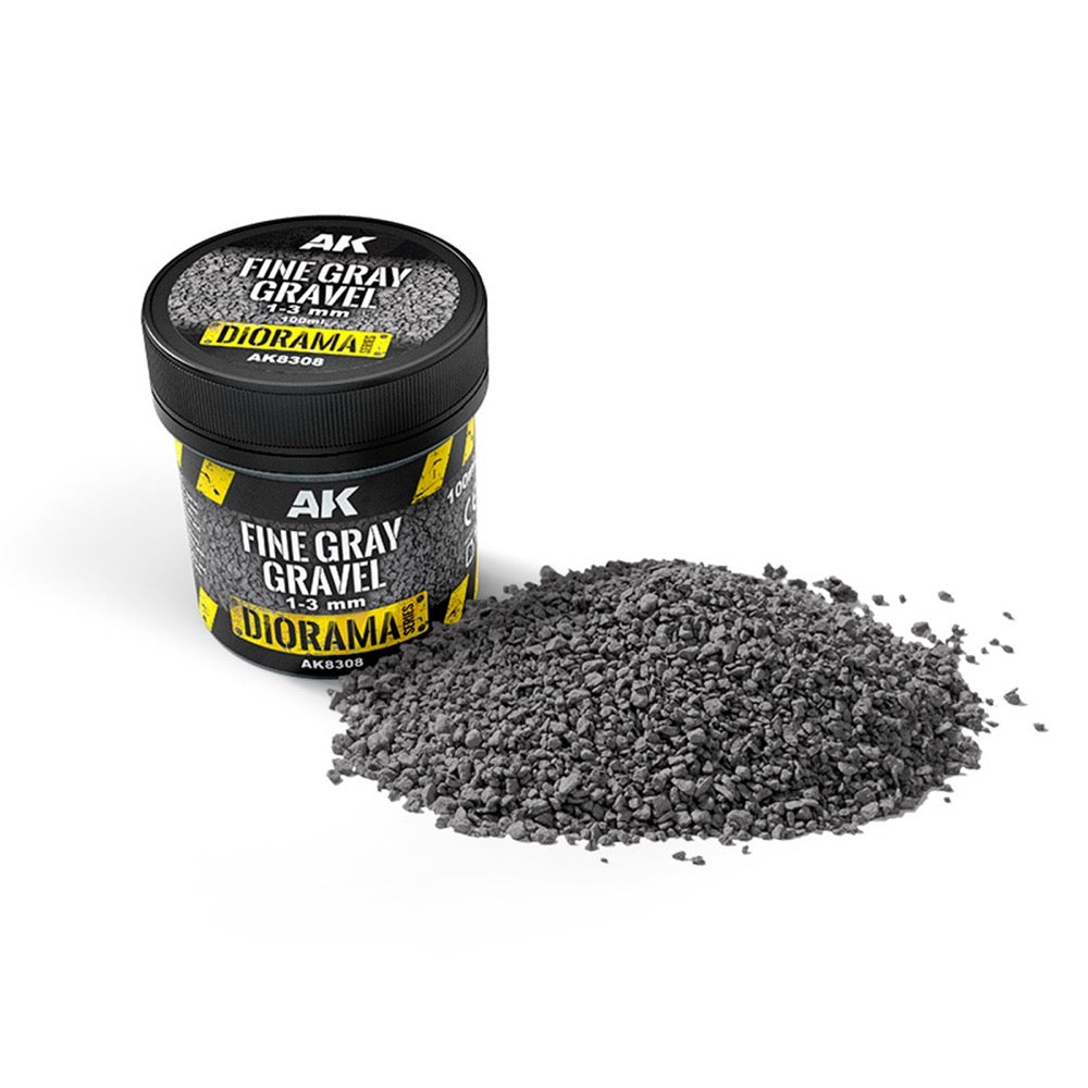 AK Interactive Dioramas Fine Gray Gravel 1-3 mm 100ml