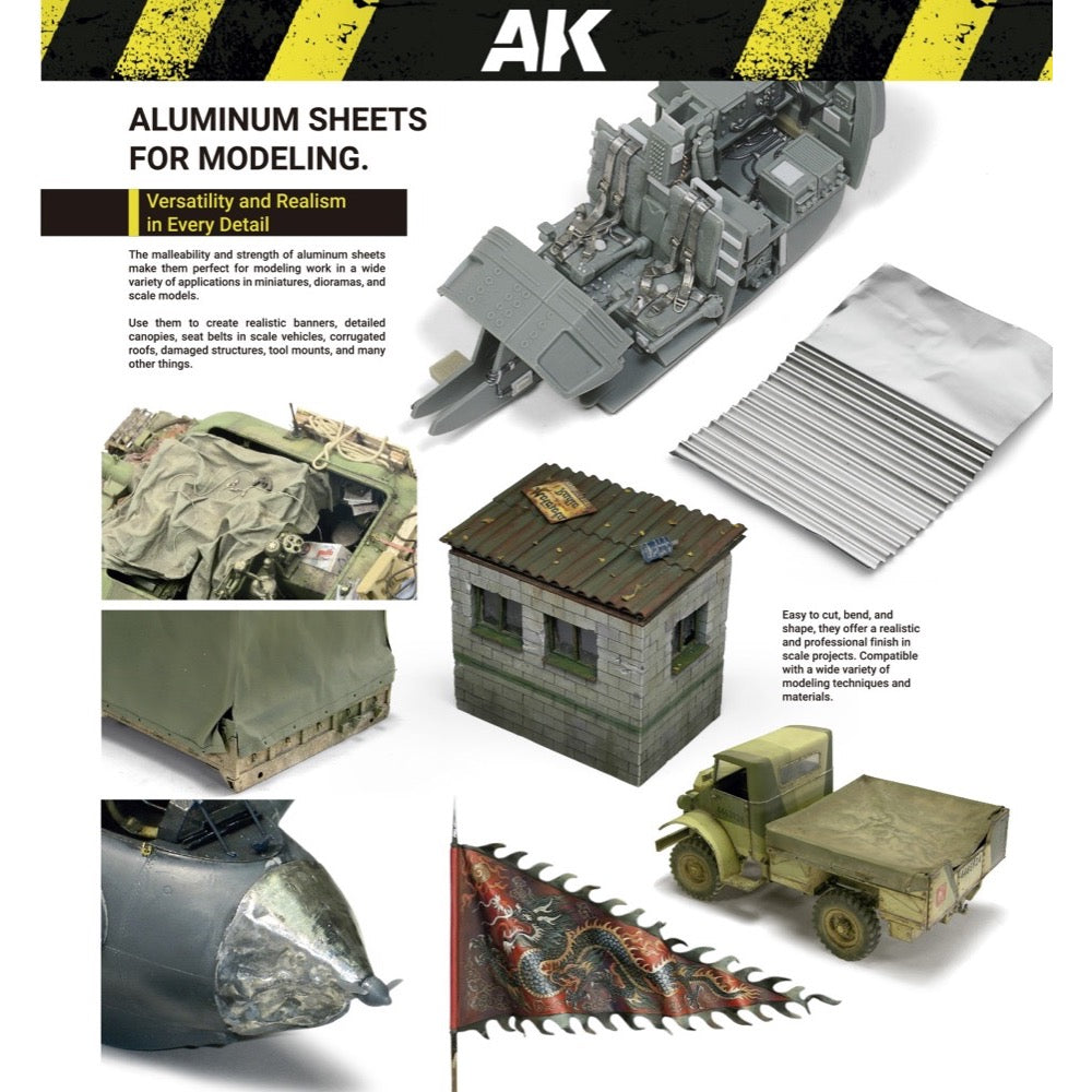 AK Interactive Aluminium Sheet 200um 200X250mm