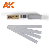 AK Interactive AK9025 Dry Sandpaper 800 Grit (50 Pack)