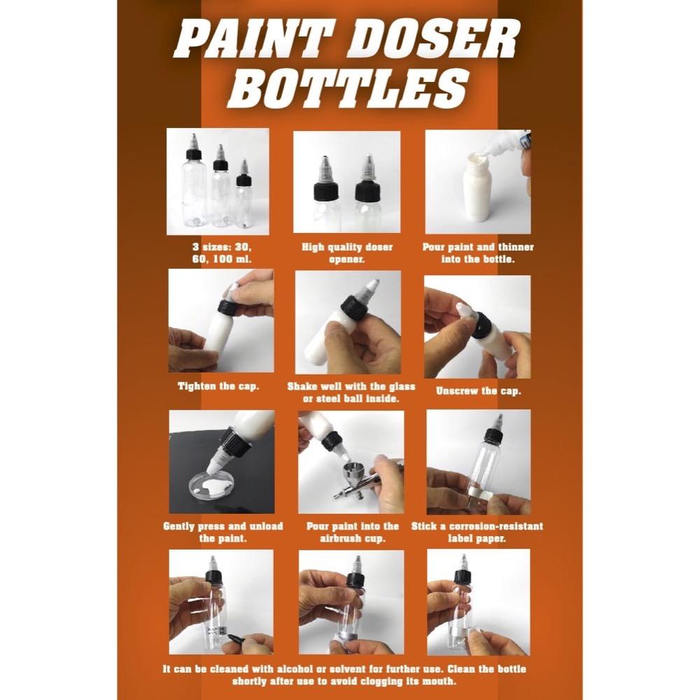 AK Interactive AK9048 Paint Doser Bottles 3x100 ml