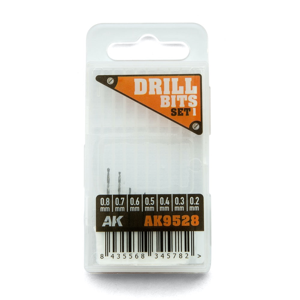 AK Interactive 9528 Drill Bits Set 1 0.8 0.2mm