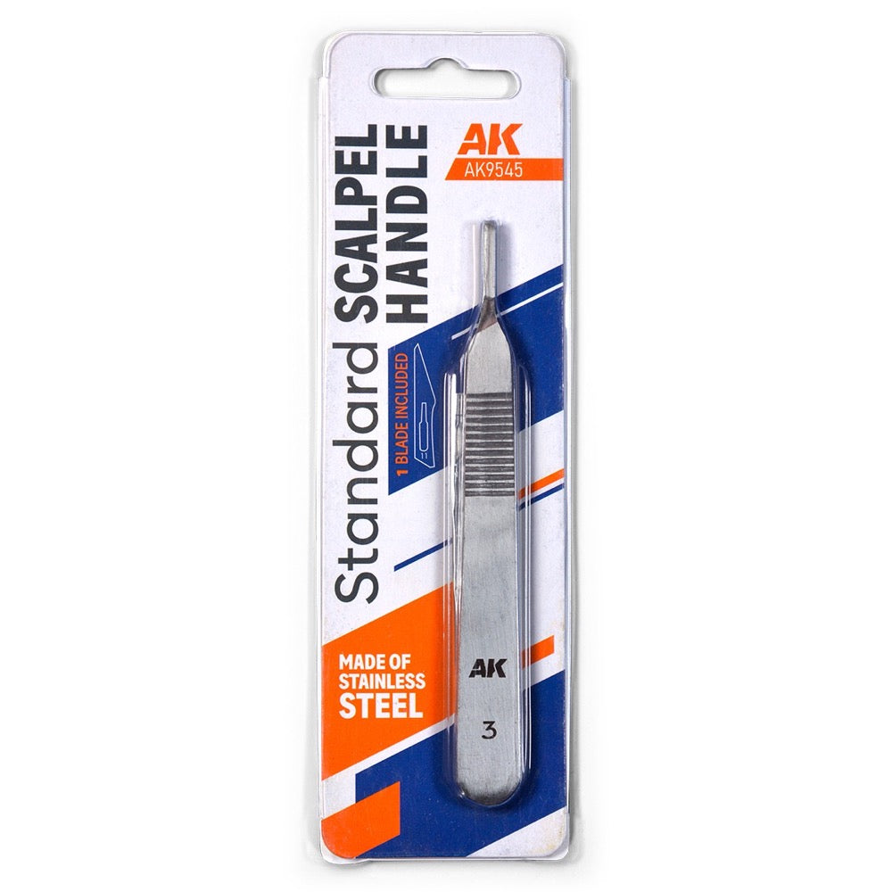 AK Interactive Stainless Steel Scalpel Handle (with 2 Blades)