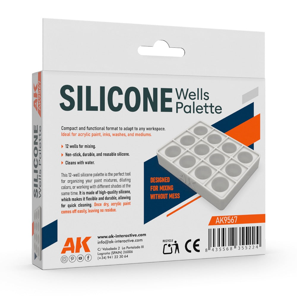 AK Interactive Silicone Wells Palette