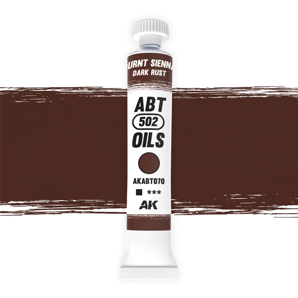 AK Interactive ABT 502 Burnt Sienna / Dark Rust 20ml Oil Paint
