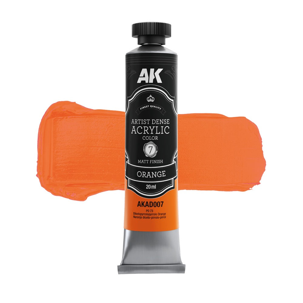 AK Interactive Artist Dense Acrylic Orange 20ml