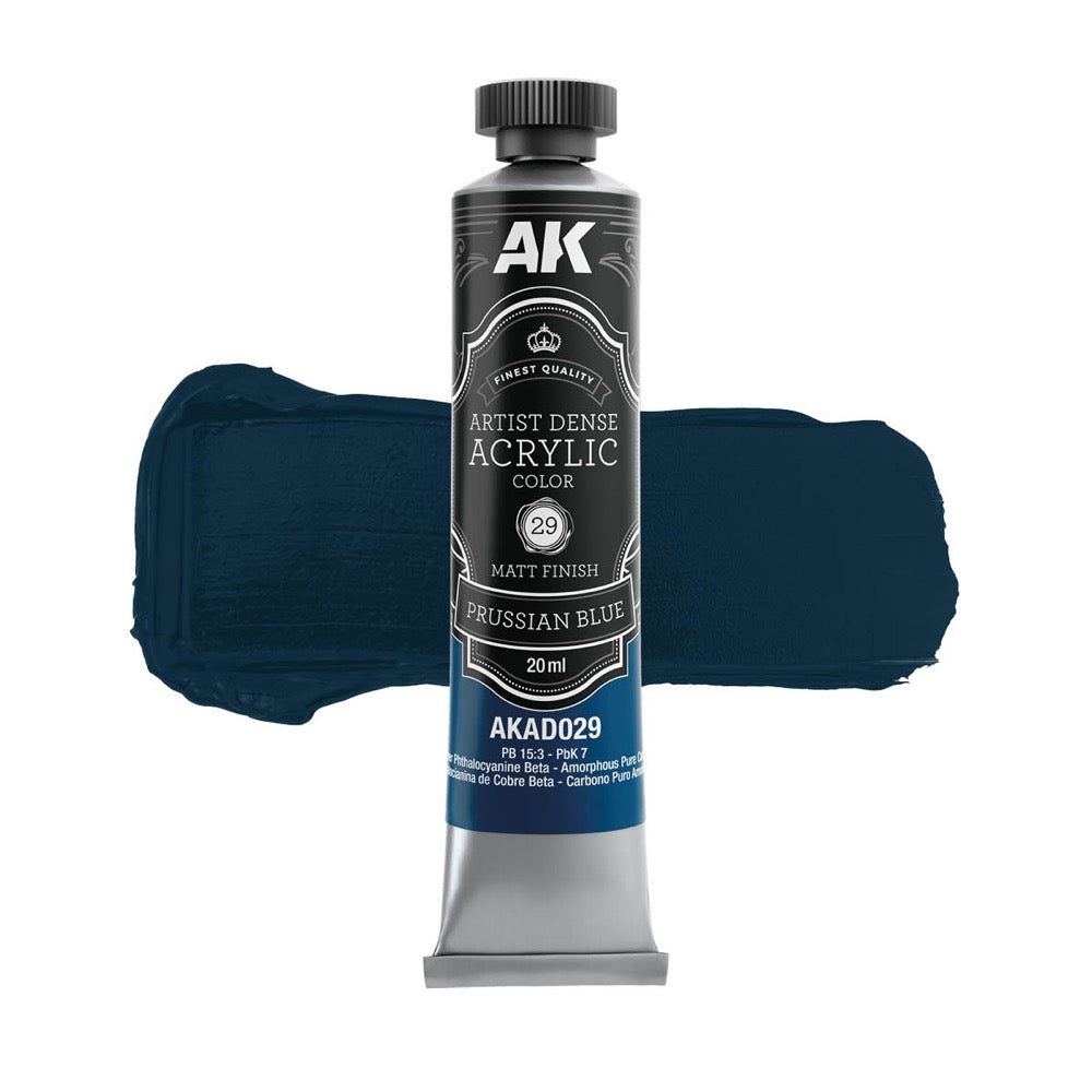 AK Interactive Artist Dense Acrylic Prussian Blue