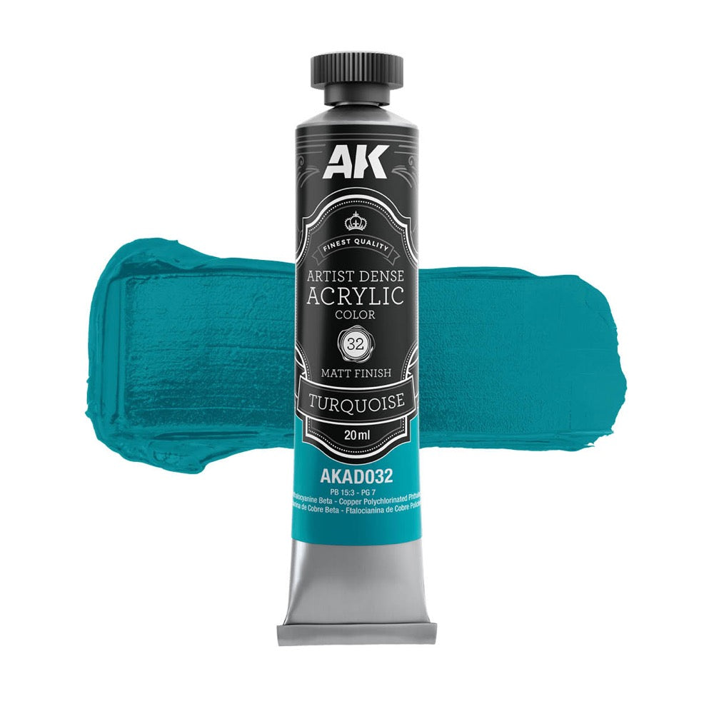 AK Interactive Artist Dense Acrylic Turquoise