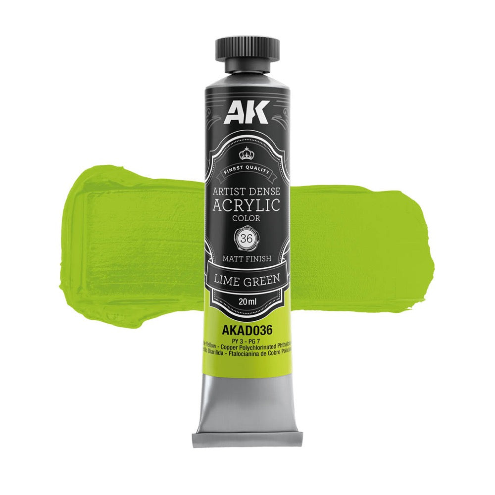 AK Interactive Artist Dense Acrylic Lime Green