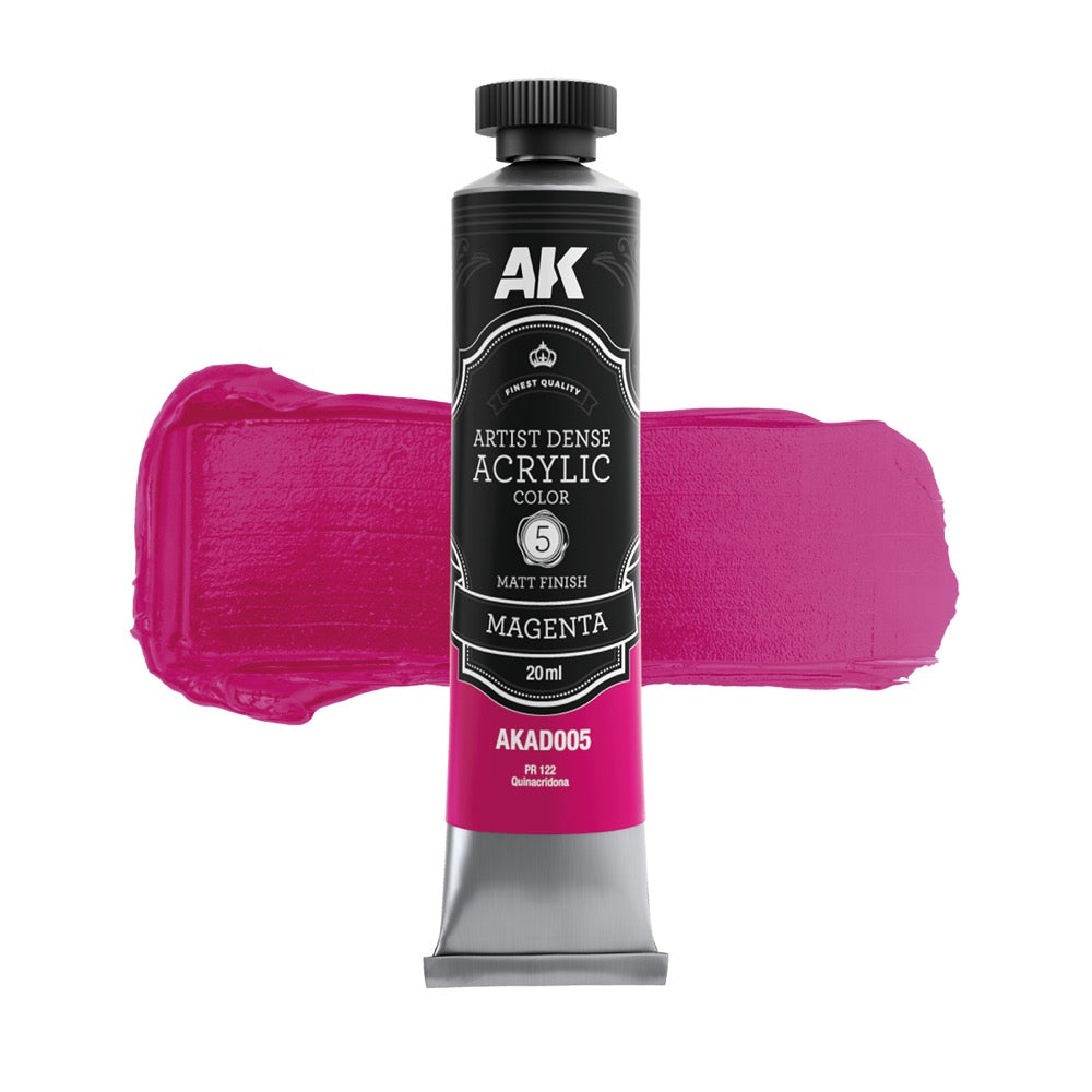 AK Interactive Artist Dense Acrylic Primary and Secondary Set (6 Tubes 20 ml)