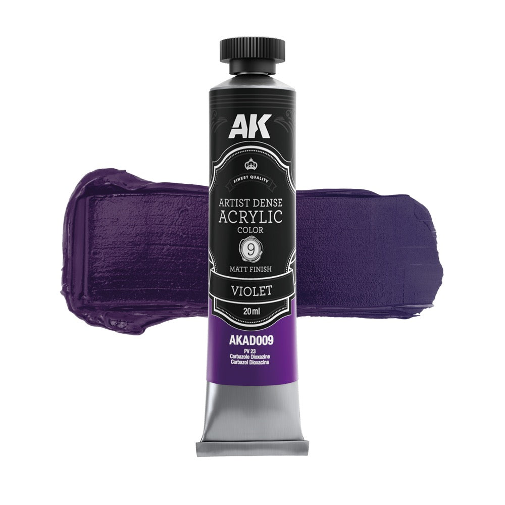 AK Interactive Artist Dense Acrylic Primary and Secondary Set (6 Tubes 20 ml)