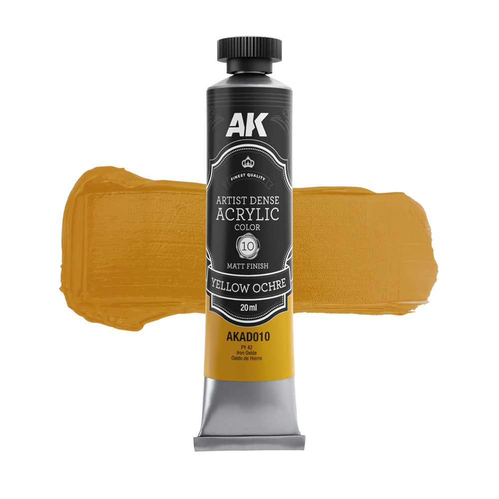 AK Interactive Artist Dense Acrylic Yellow Color Set