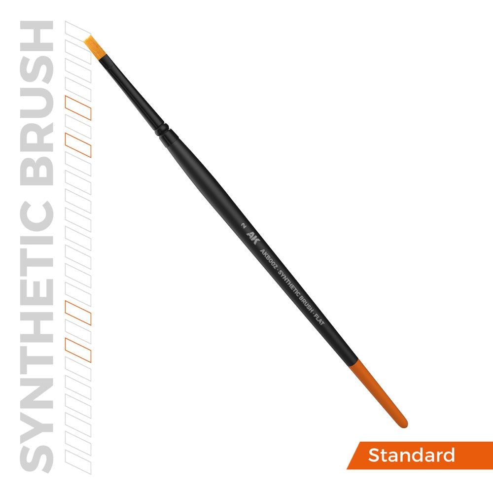 AK Interactive AKB002 Flat 2 Synthetic Paint Brush