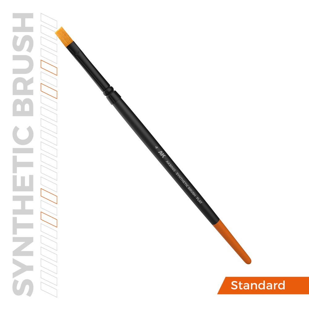 AK Interactive AKB003 Flat 4 Synthetic Paint Brush