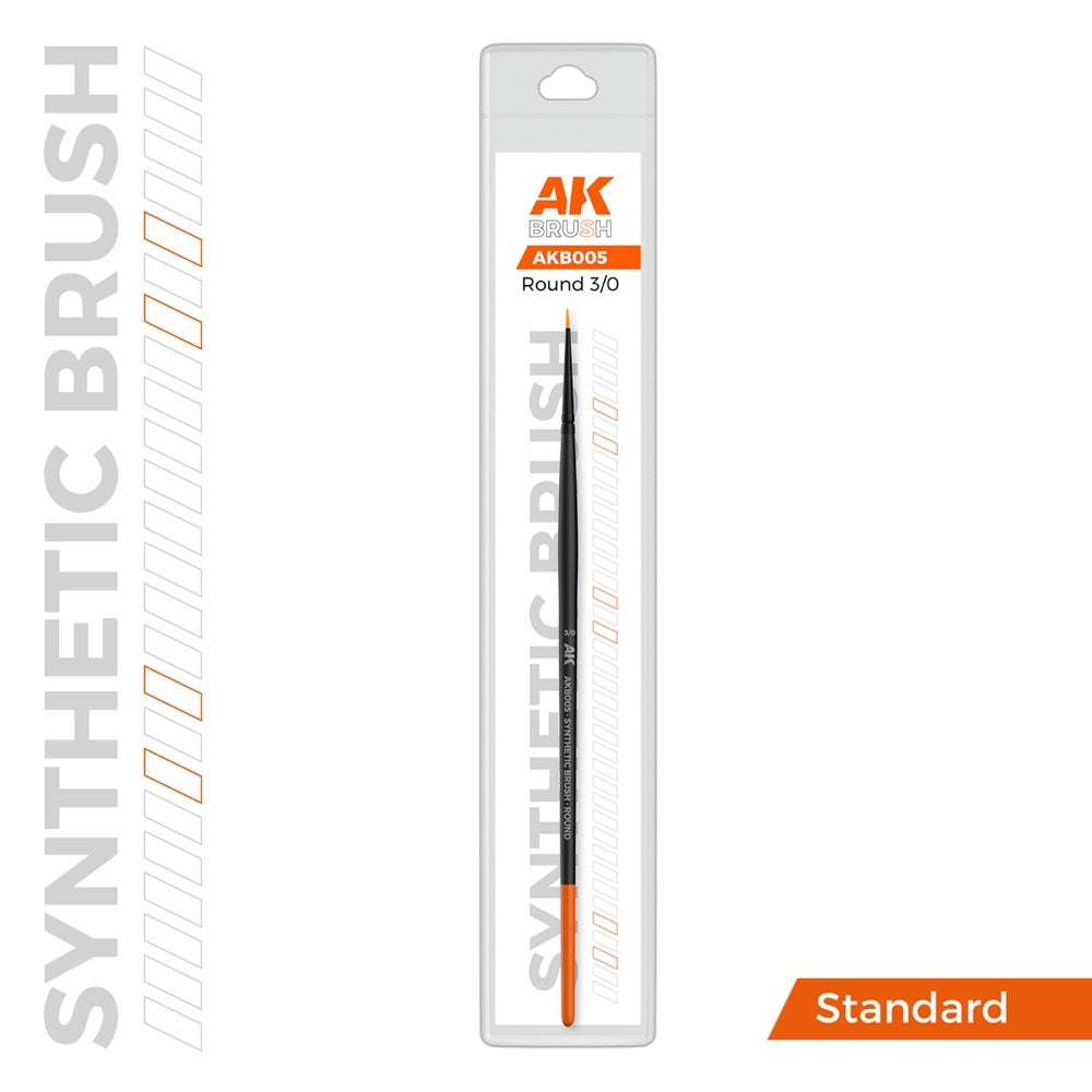 AK Interactive AKB005 Round 3/0 Synthetic Paint Brush