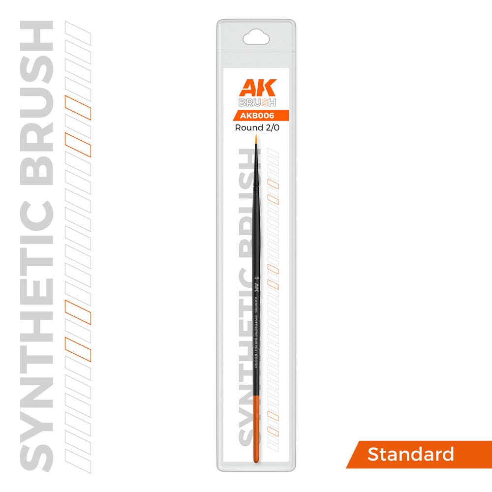 AK Interactive AKB006 Round 2/0 Synthetic Paint Brush