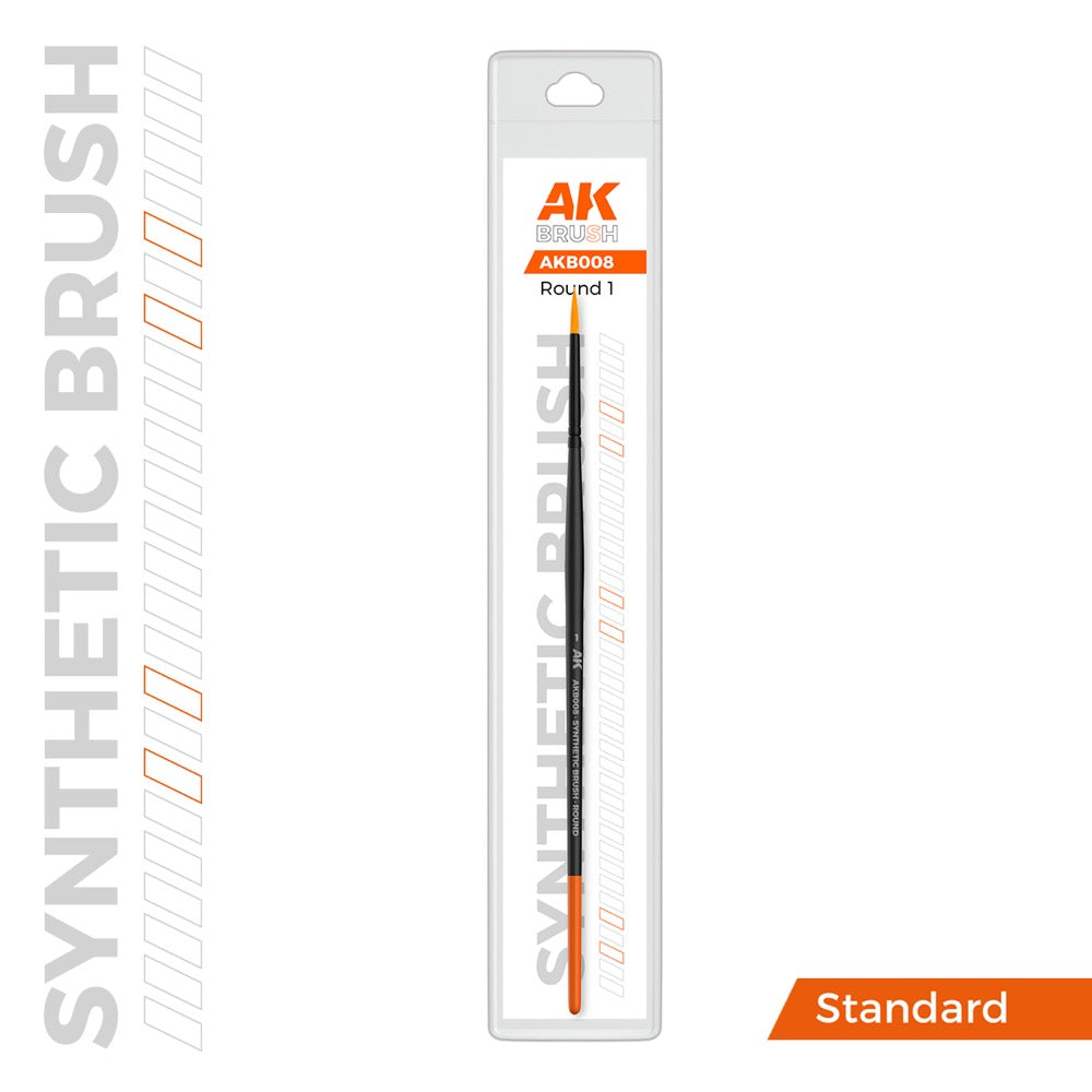 AK Interactive AKB008 Round 1 Synthetic Paint Brush