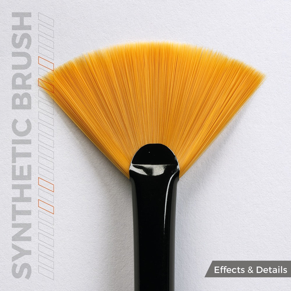 AK Interactive AKB017 Fan Shape Synthetic Paint Brush
