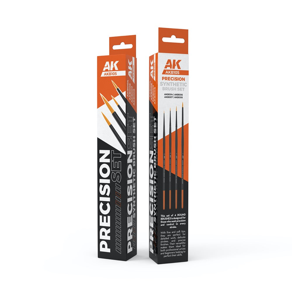 AK Interactive AKB108 Precision Brush Set (4pce)