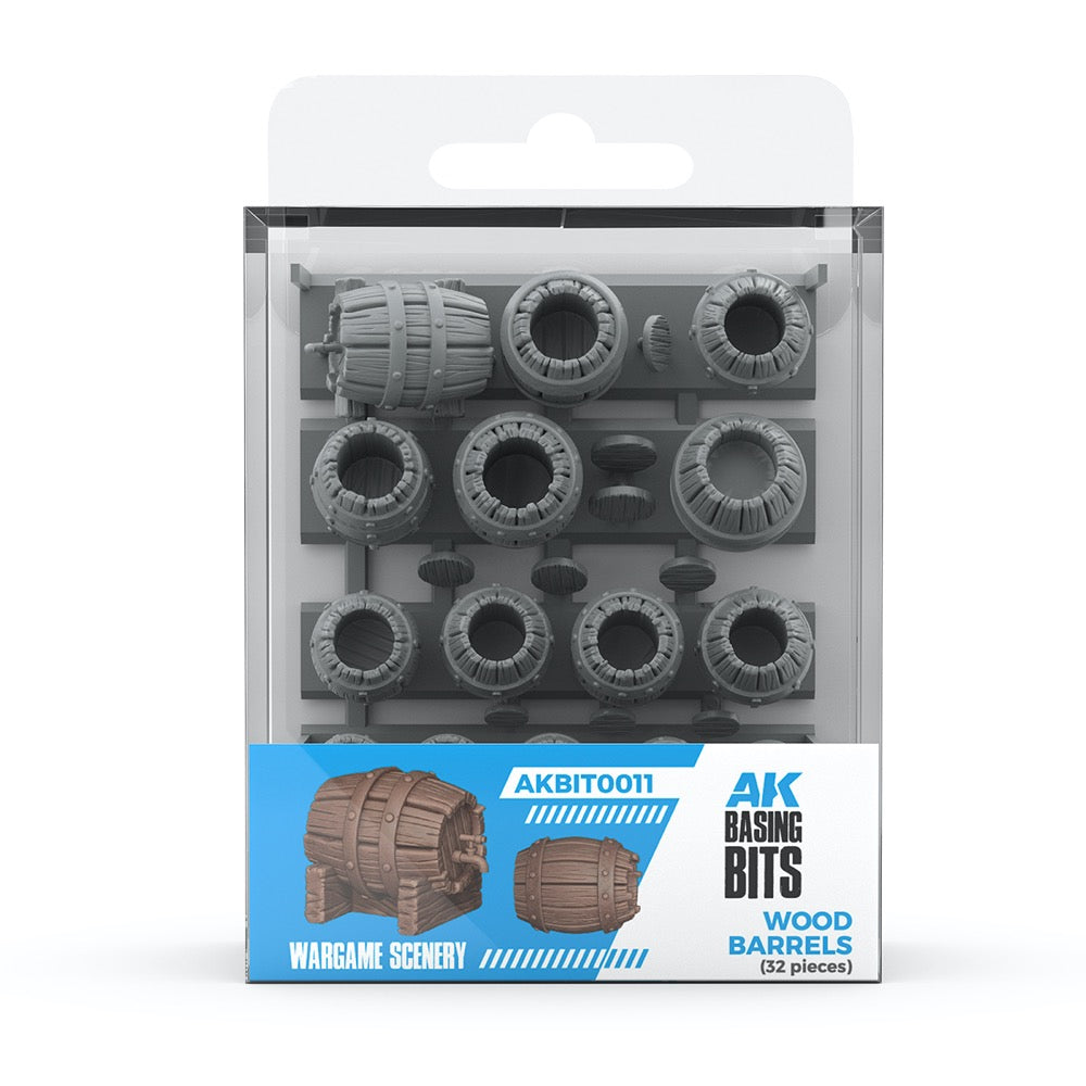 AK Interactive BIT0011 Basing Bits Wood Barrels 32