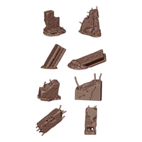 AK Interactive Basing Bits Concrete Ruins
