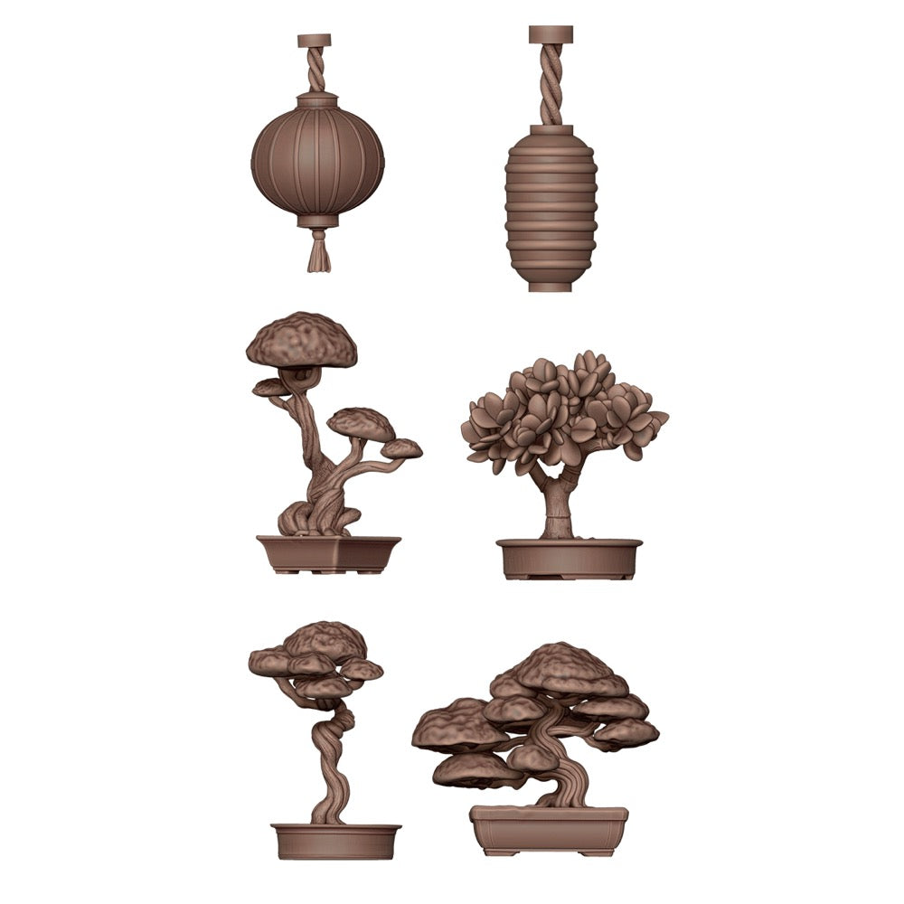 AK Interactive Basing Bits Japanese Lamps & Bonsai