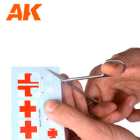 AK Interactive AK9310 Scissors Straight Special Decals and Paper