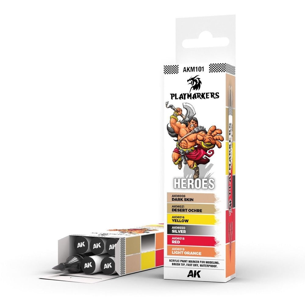 AK Interactive Playmarkers Set Heroes (6 Colours)